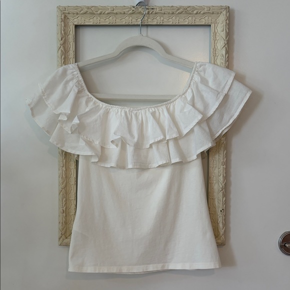H&M | Cotton White Ruffle Blouse - Picture 5 of 7